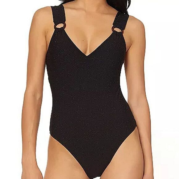 Jessica Simpson sparkling fabricShining Star O-Ring One-Piece women's Swimsuit - Picture 15 of 16